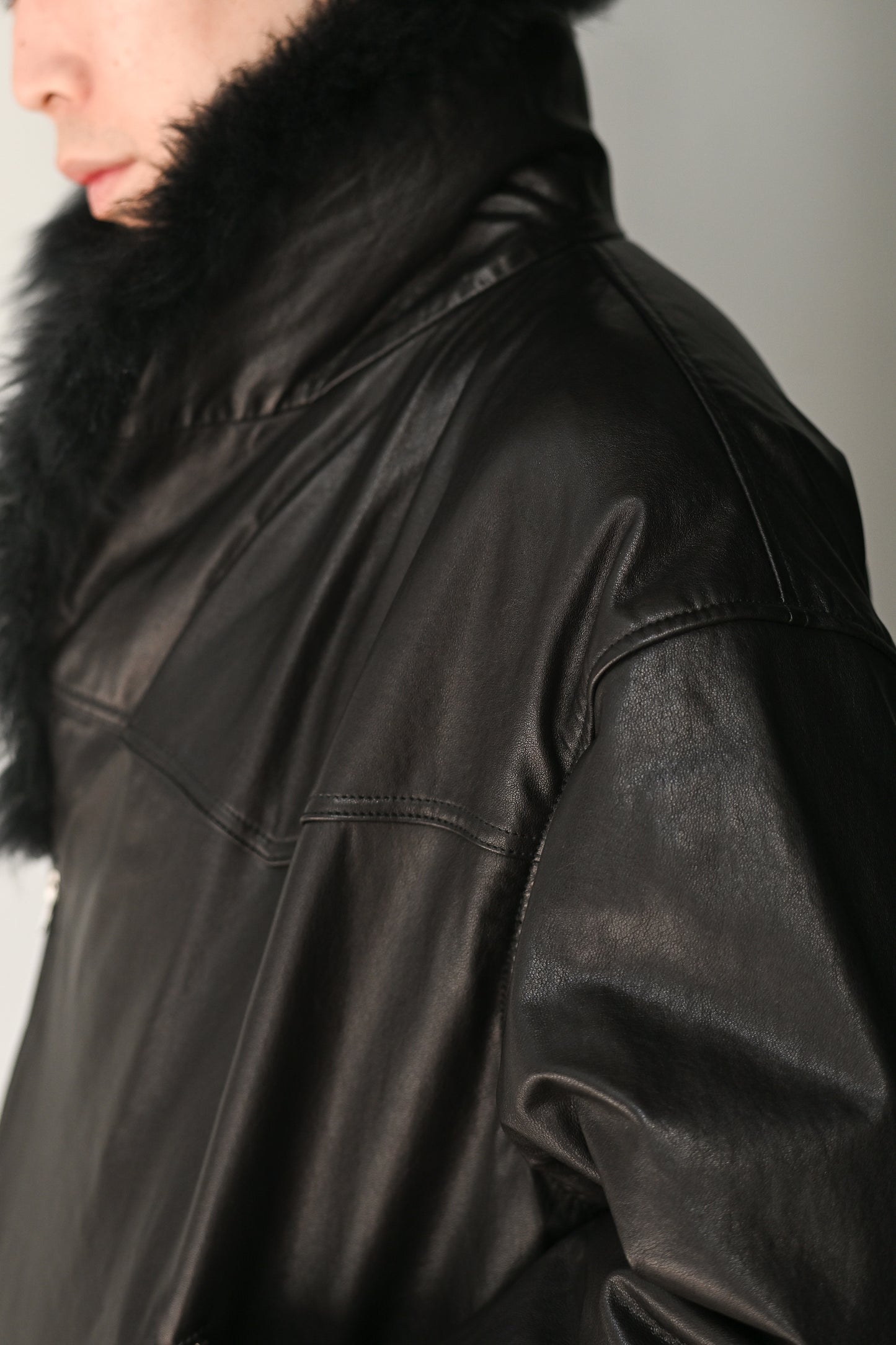 barbell object / f/l jkt -BLACK