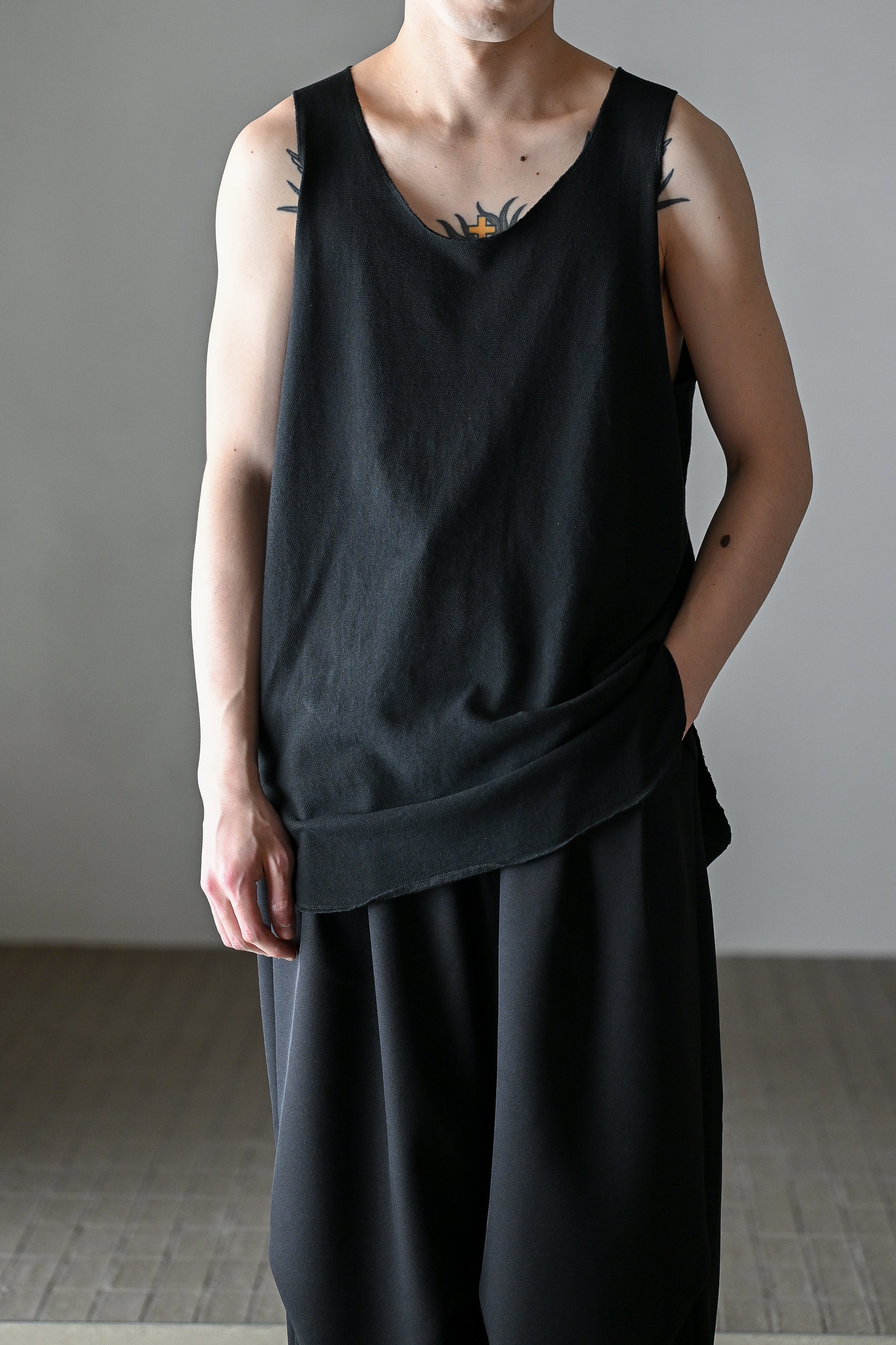【barbell object】bo ns top black サイズfree barbell object / liner top -BLACK – and father