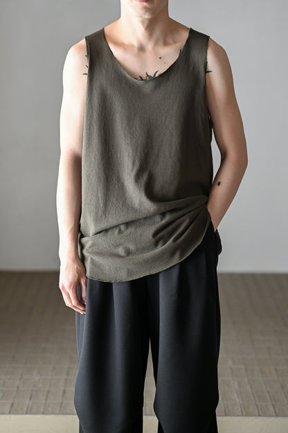 barbell object / liner top -KHAKI