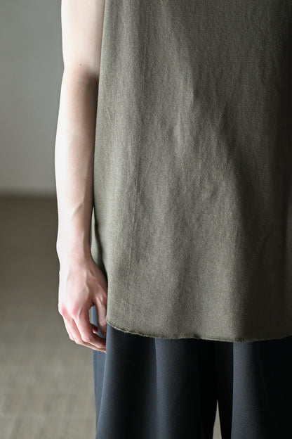 barbell object / liner top -KHAKI