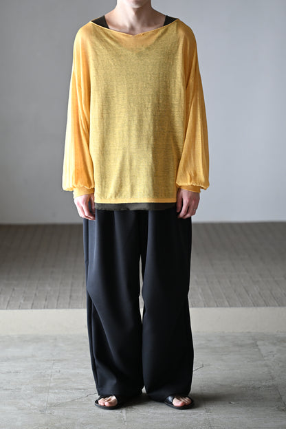 barbell object / knit po -YELLOW