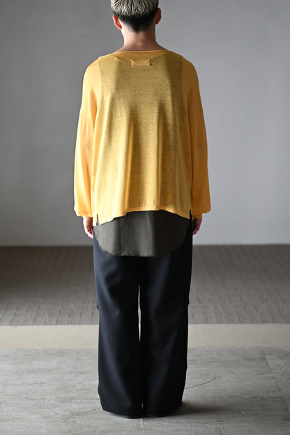 barbell object / knit po -YELLOW