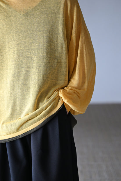 barbell object / knit po -YELLOW