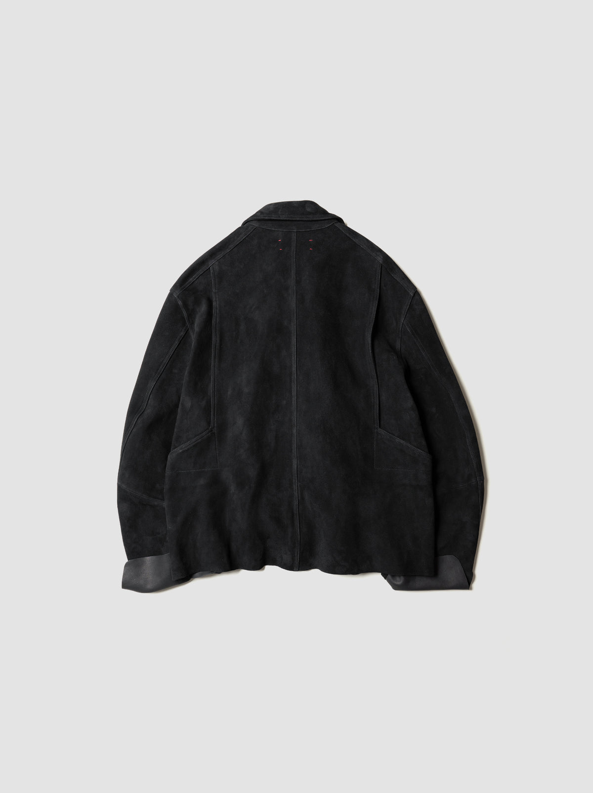 barbell object / leather jkt -BLACK