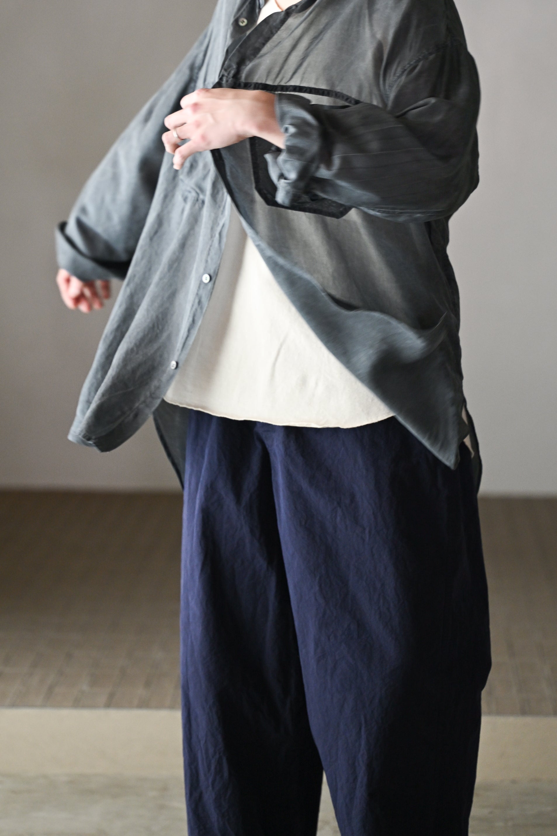 トップス barbell object velveteen po navy barbell object / pk sh -FADE NAVY – and father