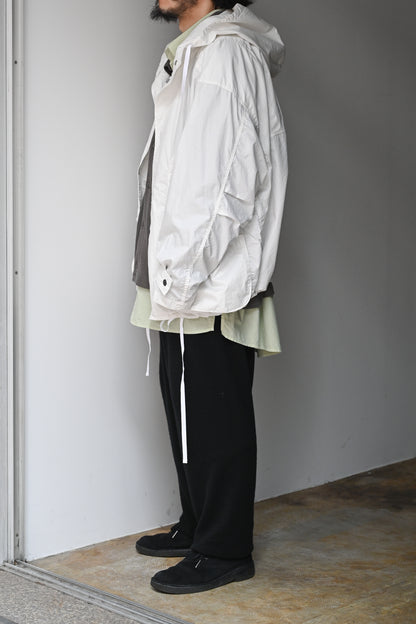 ANCELLM / HOODED FIELD SHIRT JACKET -WHITE