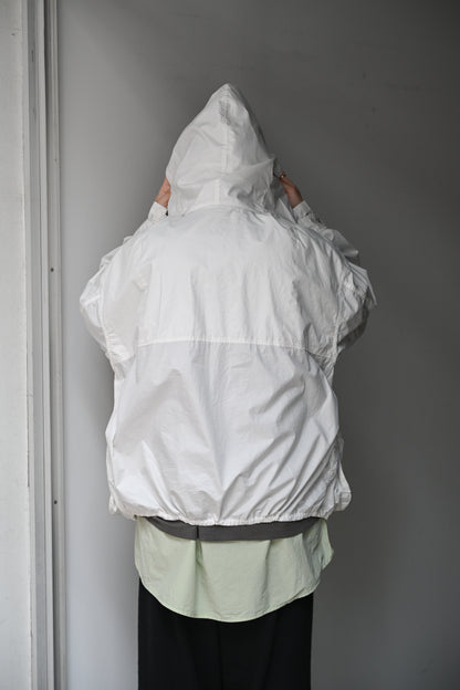 ANCELLM / HOODED FIELD SHIRT JACKET -WHITE