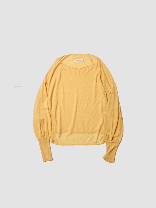 barbell object / knit po -YELLOW