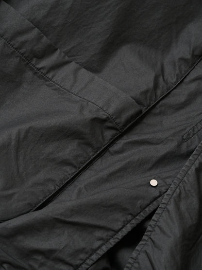 ANCELLM / HOODED FIELD SHIRT JACKET -BLACK