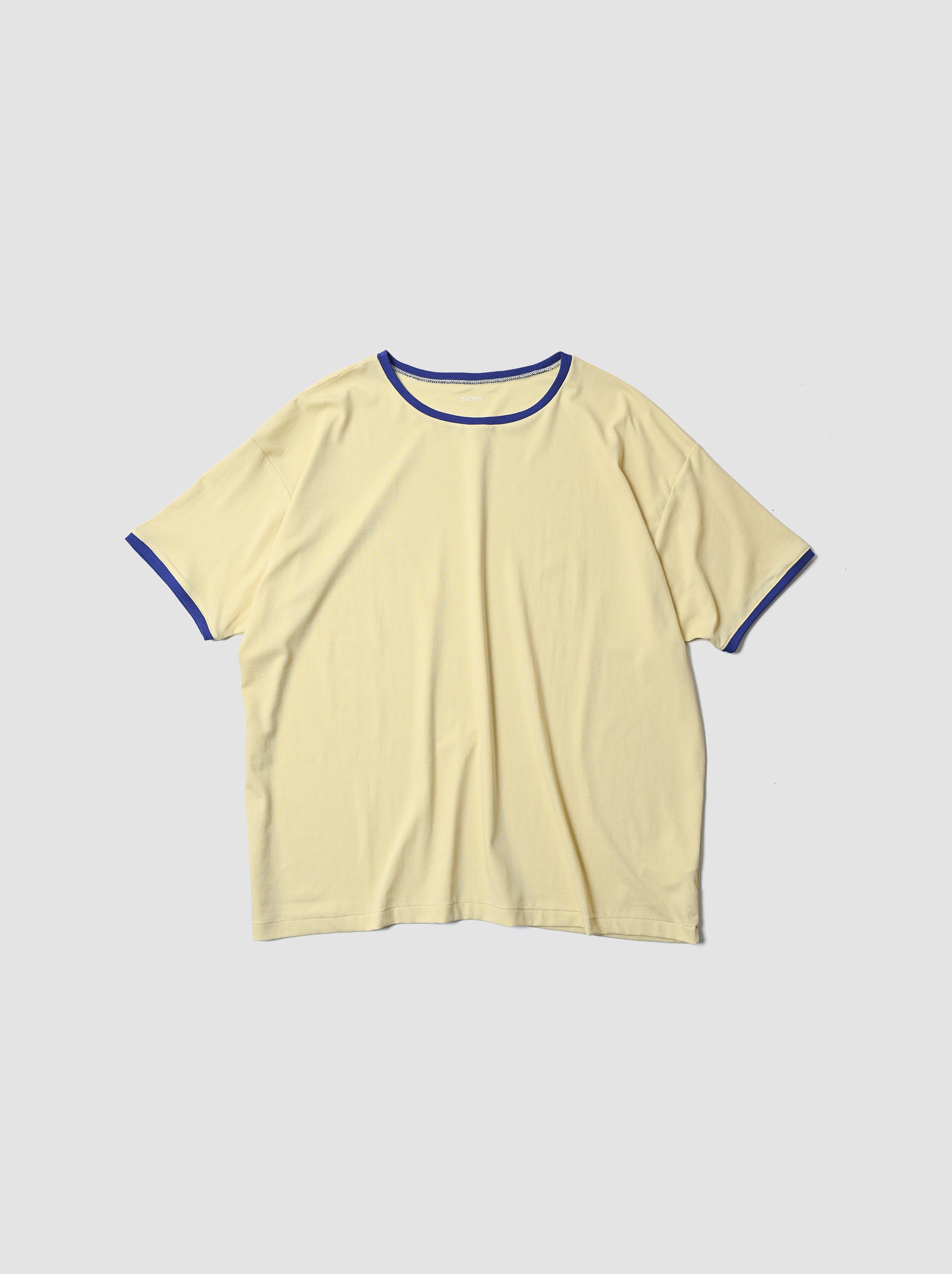 BISOWN / PIMA MOKLODI RINGER TEE -YELLOW × BLUE – and father