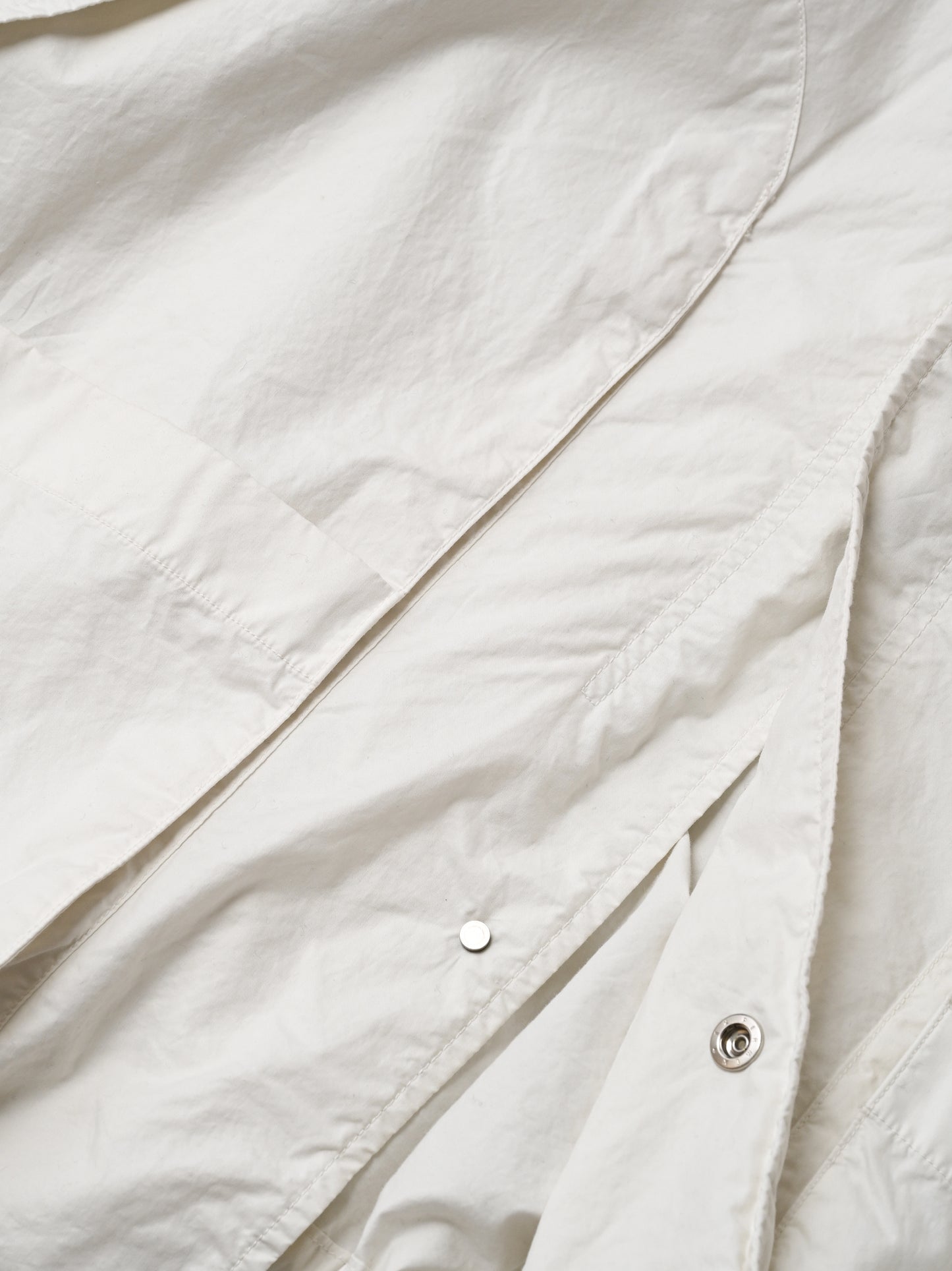 ANCELLM / HOODED FIELD SHIRT JACKET -WHITE
