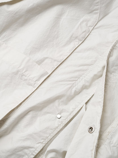 ANCELLM / HOODED FIELD SHIRT JACKET -WHITE
