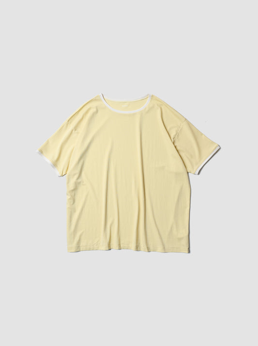 BISOWN / PIMA MOKLODI RINGER TEE -YELLOW × WHITE