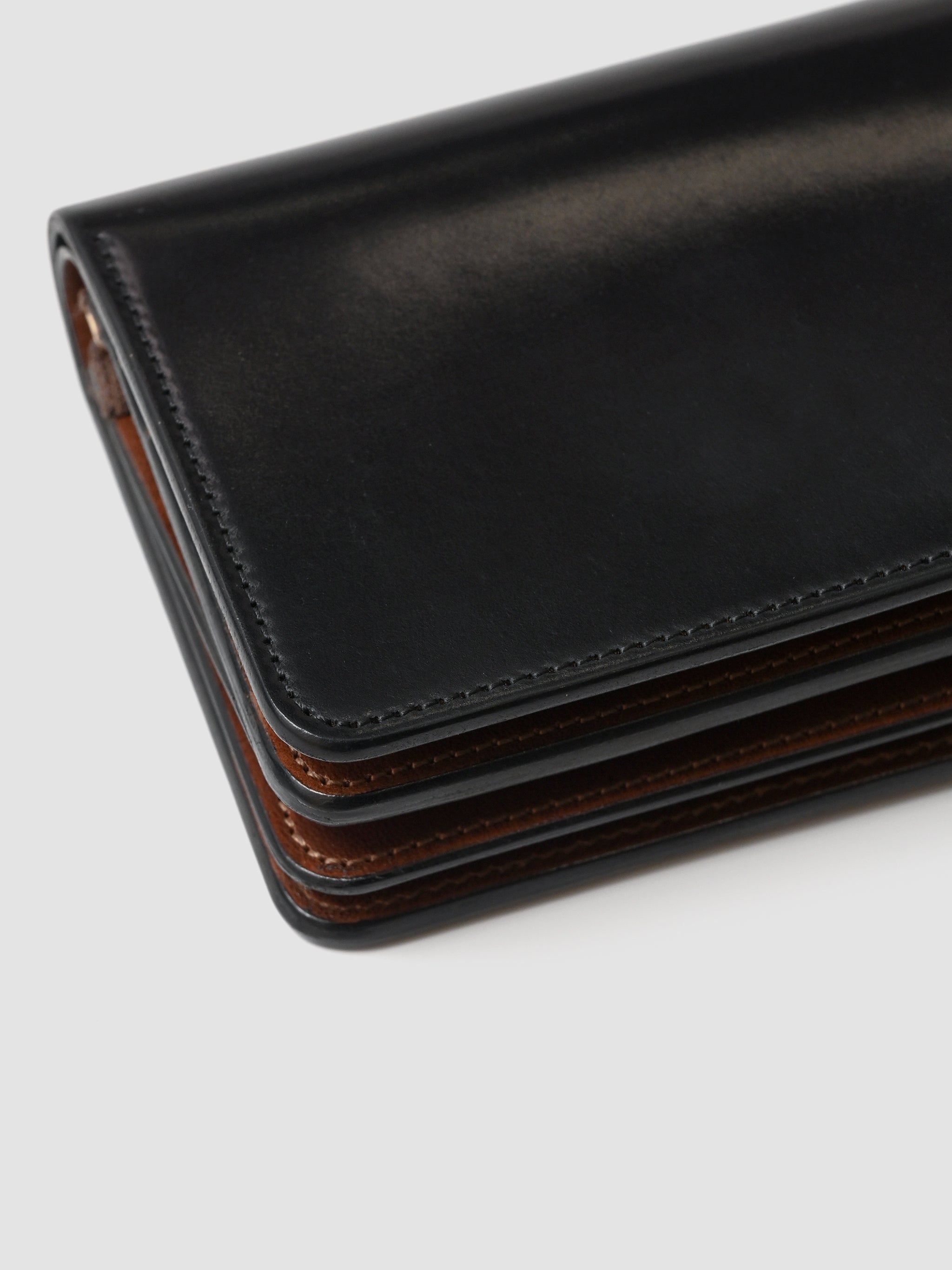 forme / Short wallet Cordovan -BLACK×BROWN – and father