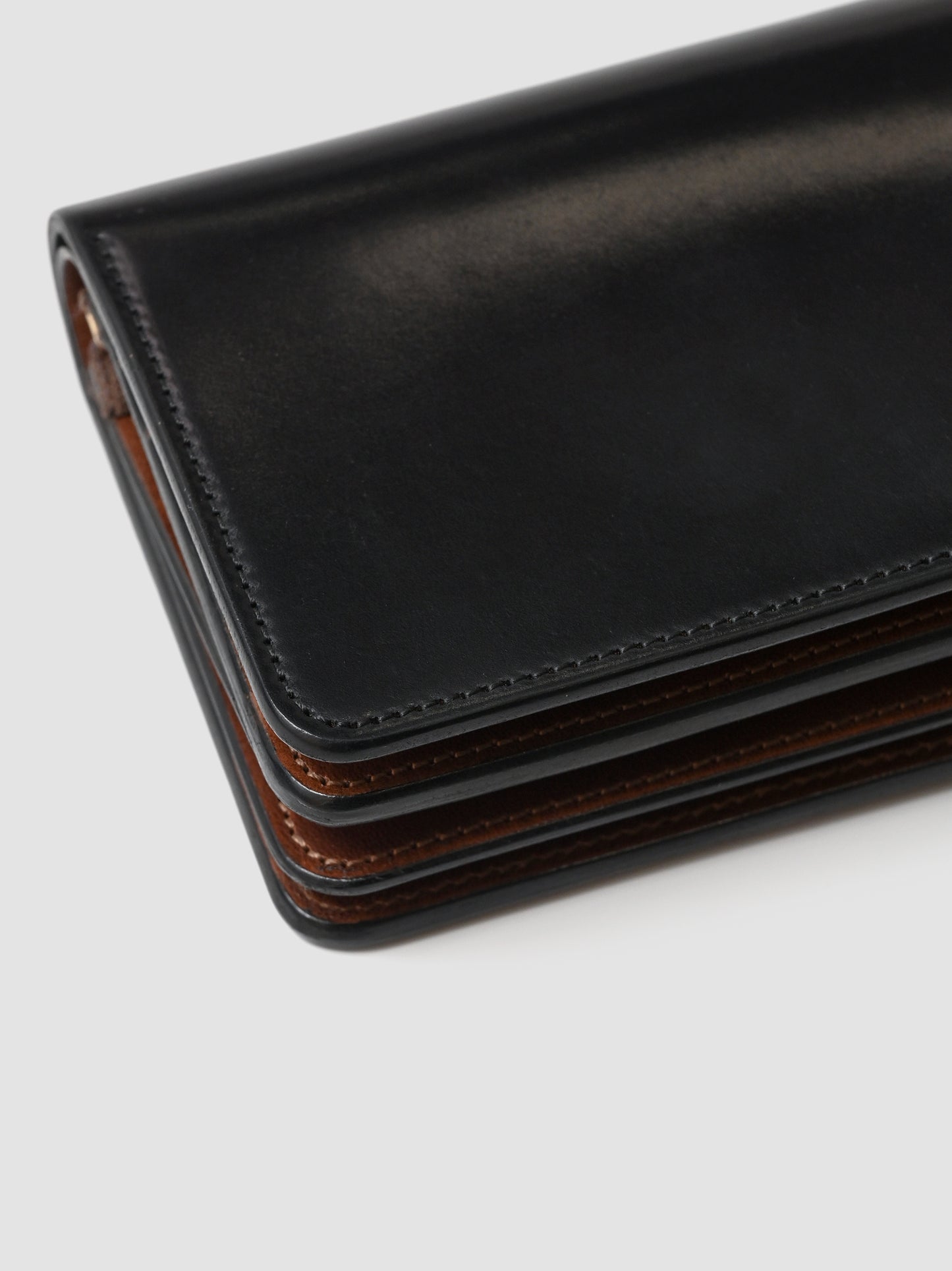 forme / Short wallet Cordovan  -BLACK×BROWN