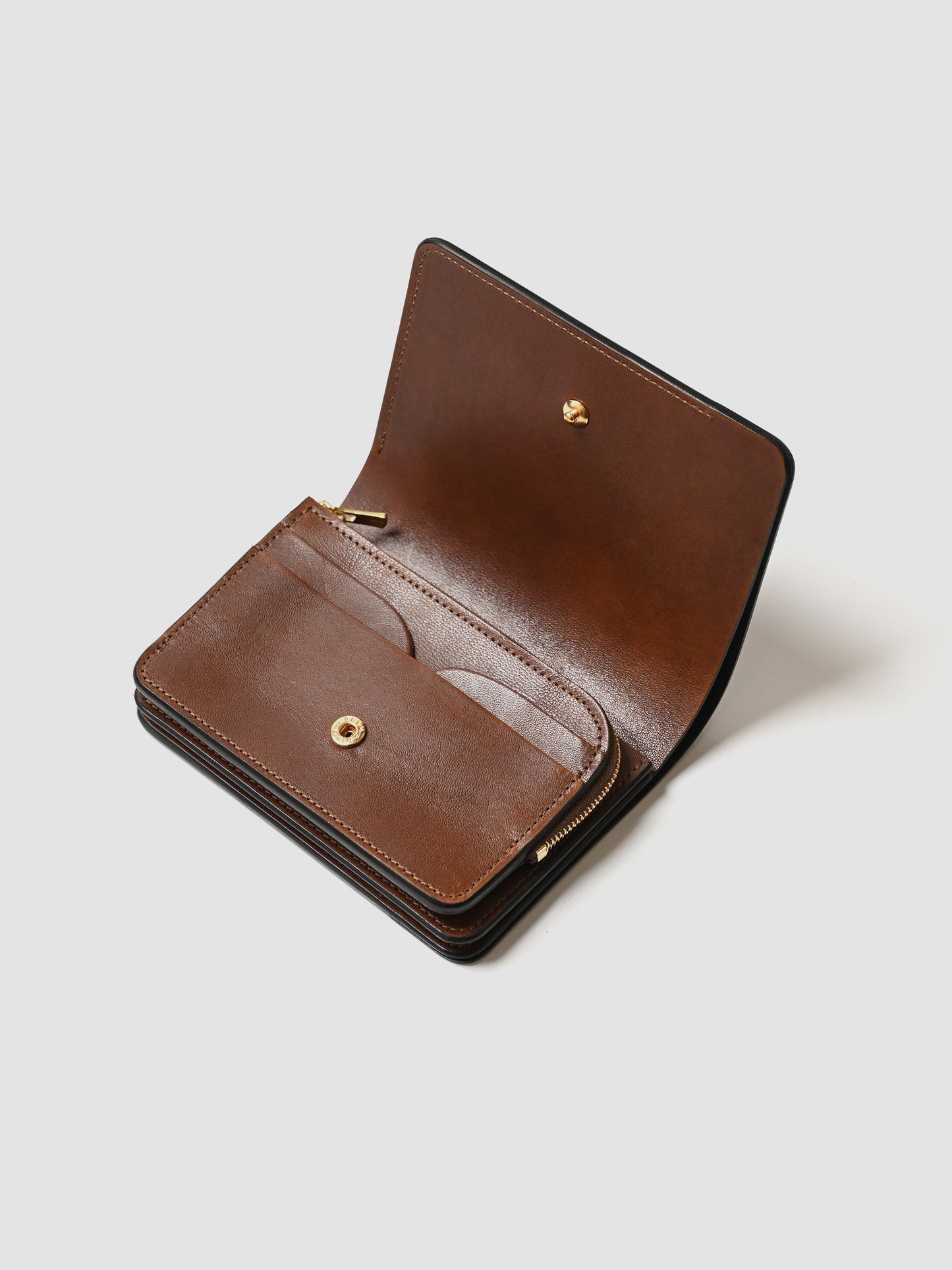 forme / Short wallet Cordovan  -BLACK×BROWN