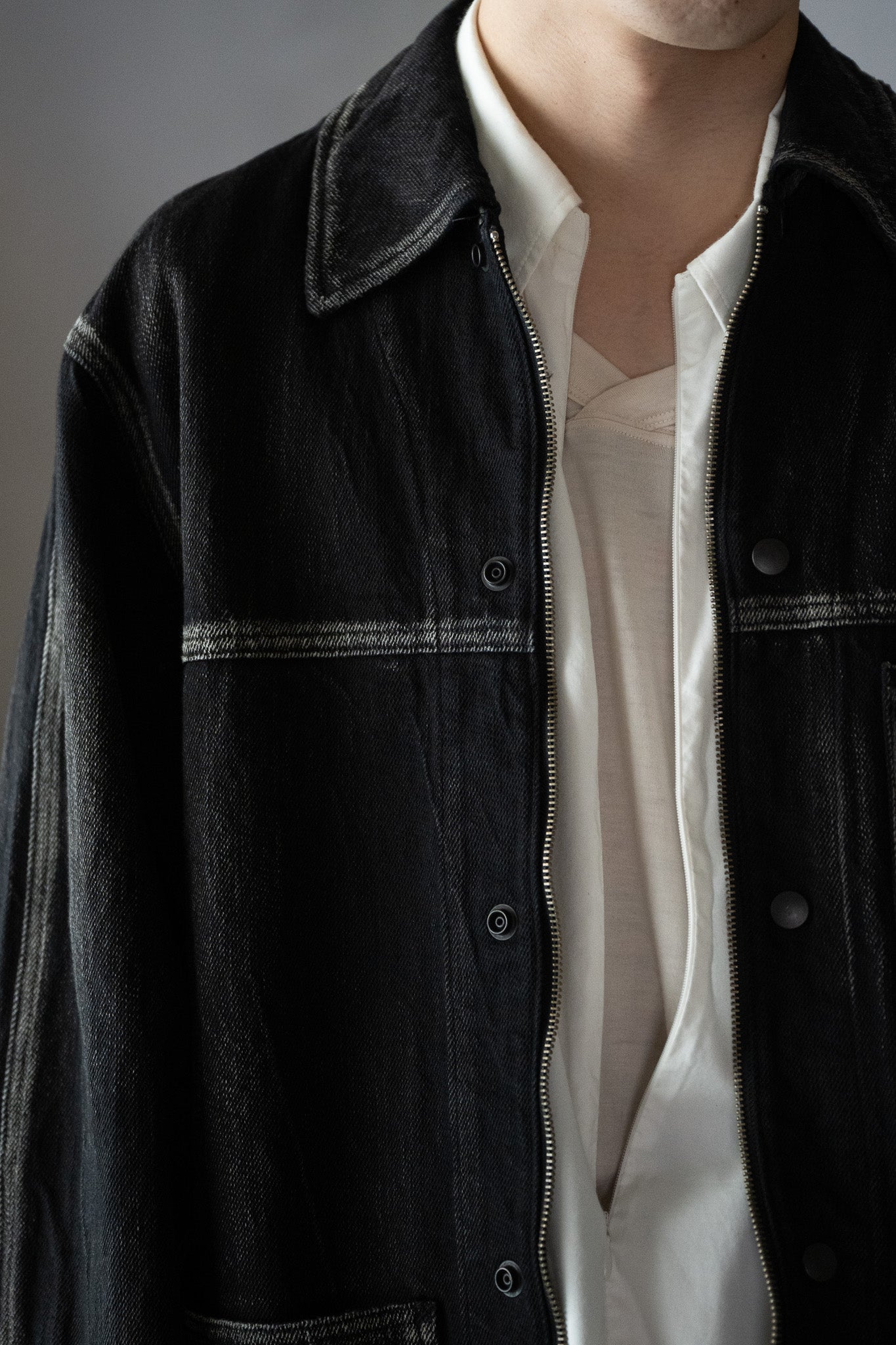 barbell object / denim coverall - ag -AGING