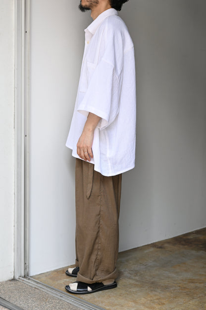 WHOWHAT / 5X SHIRT  <SHORT SLEEVE> -WHITE