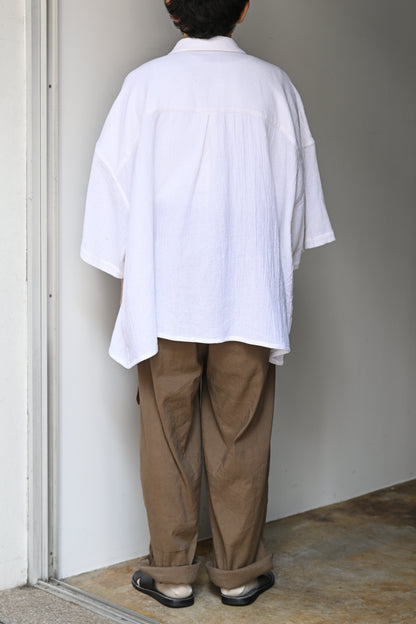 WHOWHAT / 5X SHIRT  <SHORT SLEEVE> -WHITE