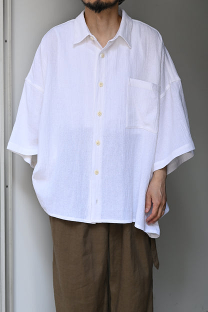 WHOWHAT / 5X SHIRT  <SHORT SLEEVE> -WHITE