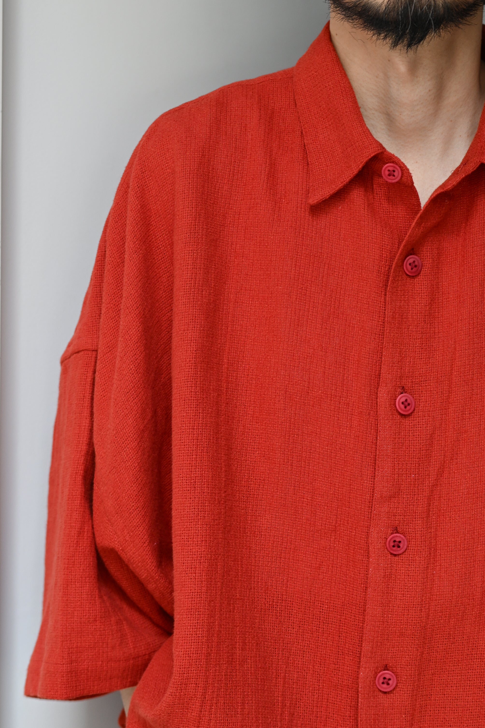 WHOWHAT / 5X SHIRT -BRICK RED – and father