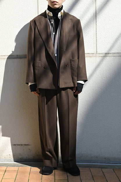 ANTOS. / BOXY DB BLAZER & SAILOR TROUSERS -BROWN