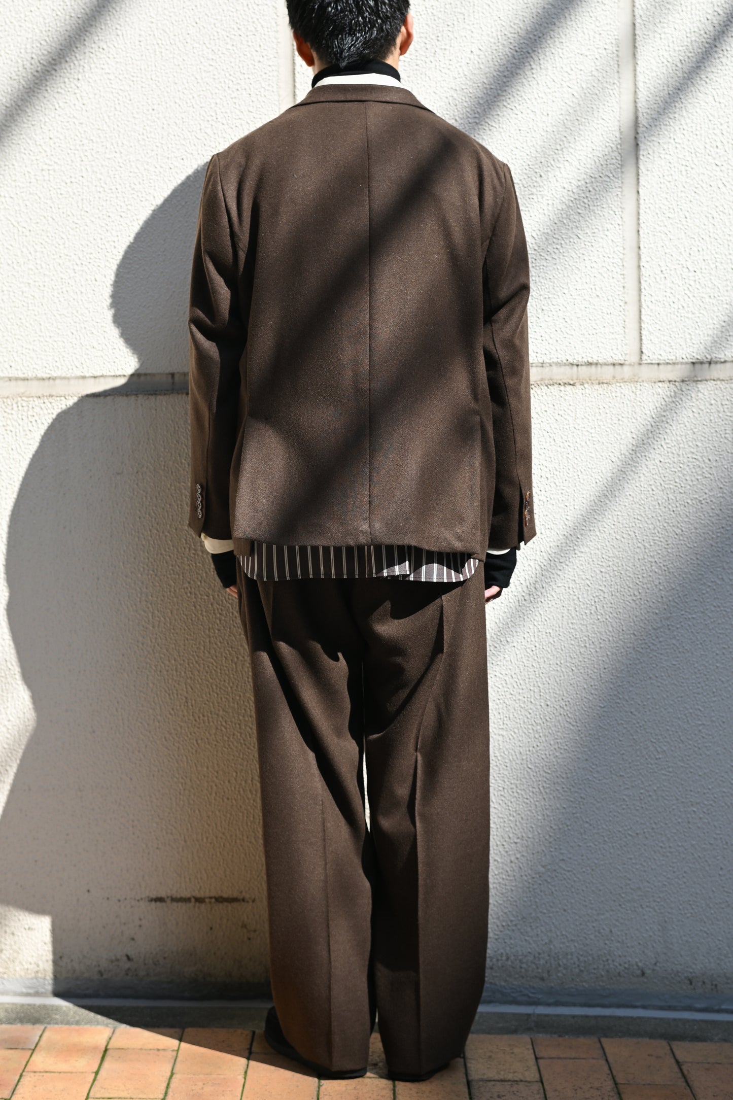 ANTOS. / BOXY DB BLAZER & SAILOR TROUSERS -BROWN