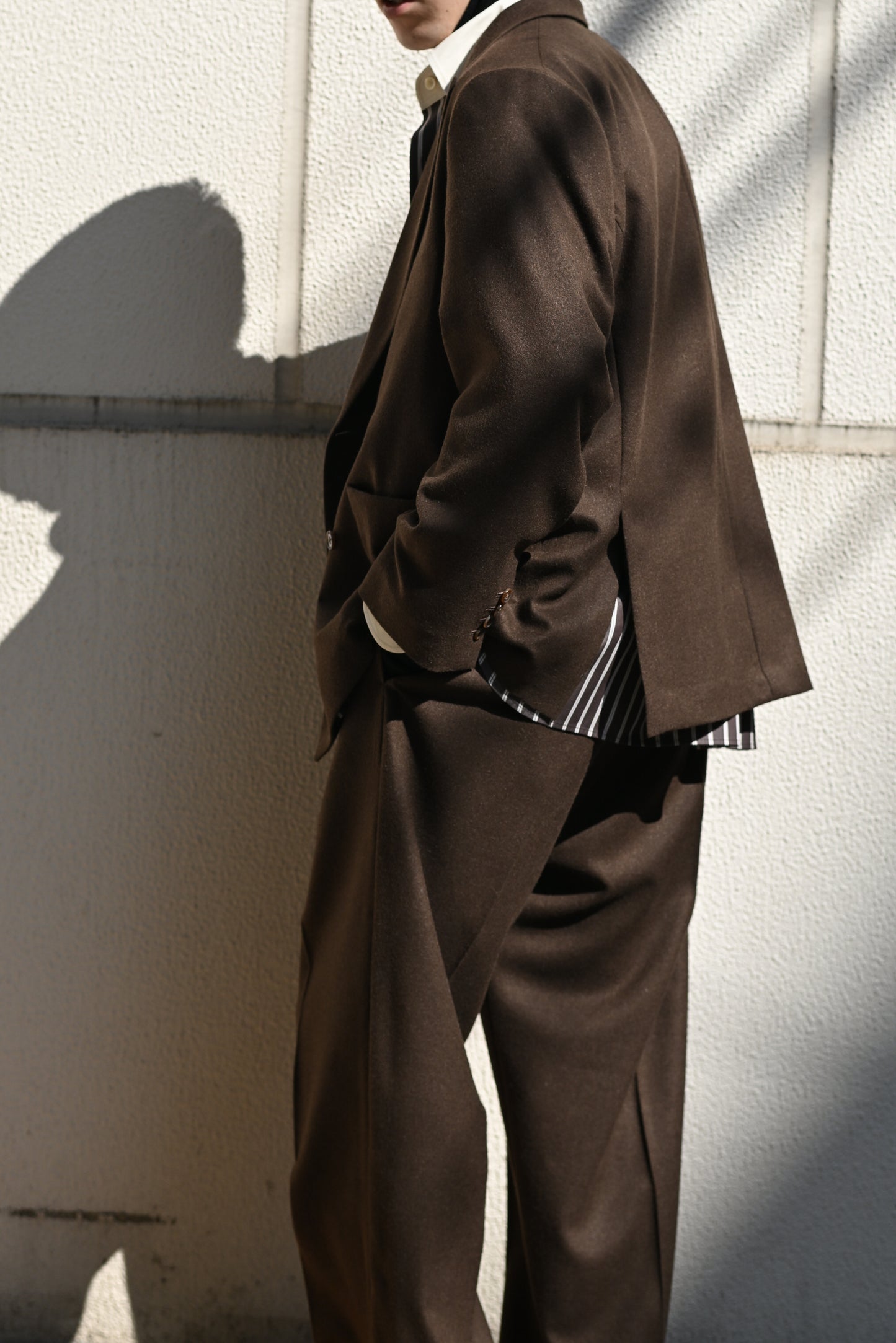 ANTOS. / BOXY DB BLAZER & SAILOR TROUSERS -BROWN