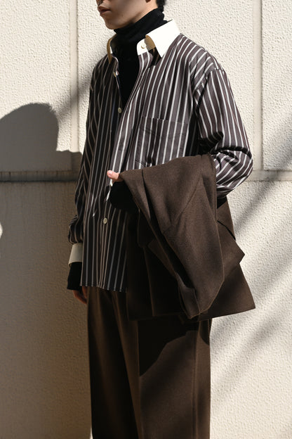 ANTOS. / 2 WAY SHIRT -BROWN