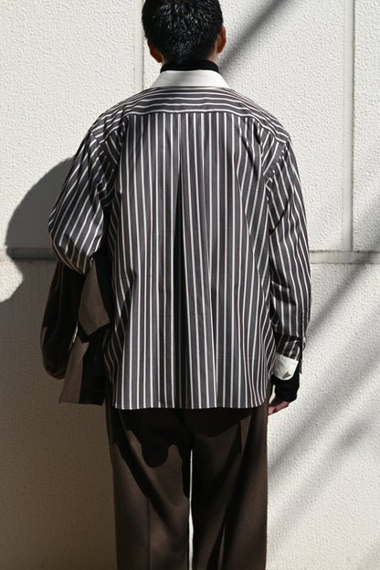 ANTOS. / 2 WAY SHIRT -BROWN