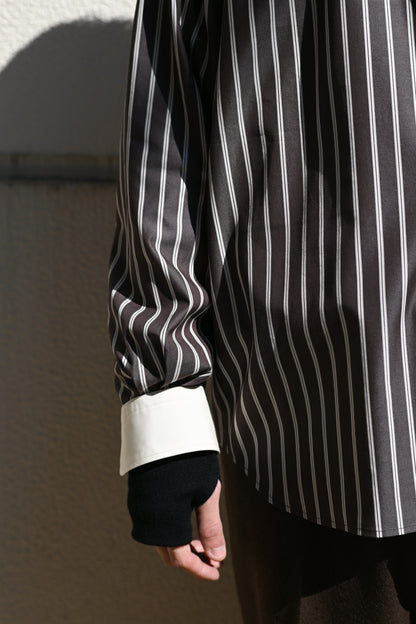 ANTOS. / 2 WAY SHIRT -BROWN