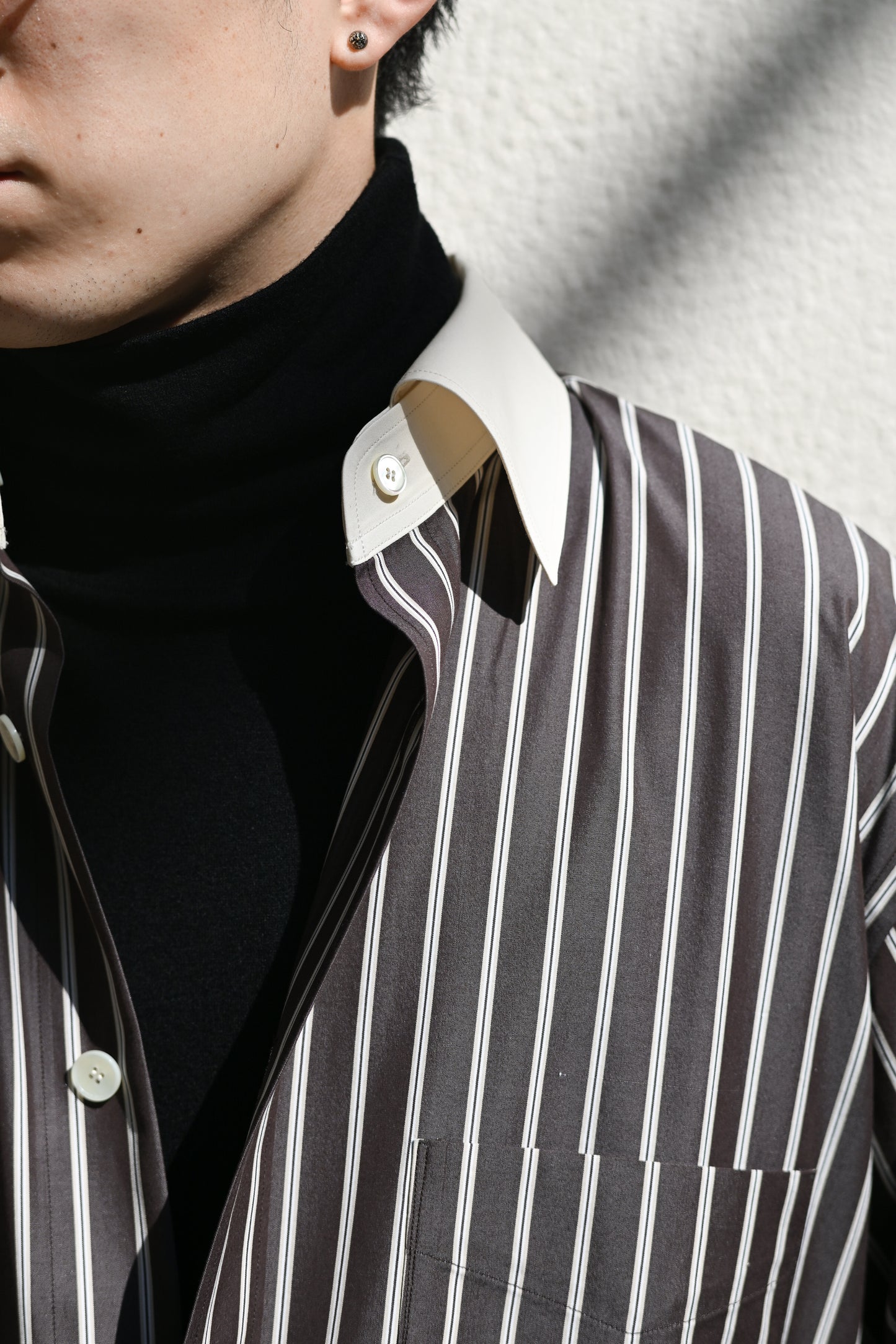 ANTOS. / 2 WAY SHIRT -BROWN