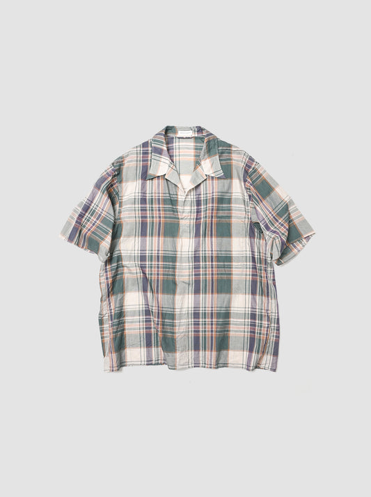 KAPTAIN SUNSHINE / Gauze Plaid Pullover SS Shirt
