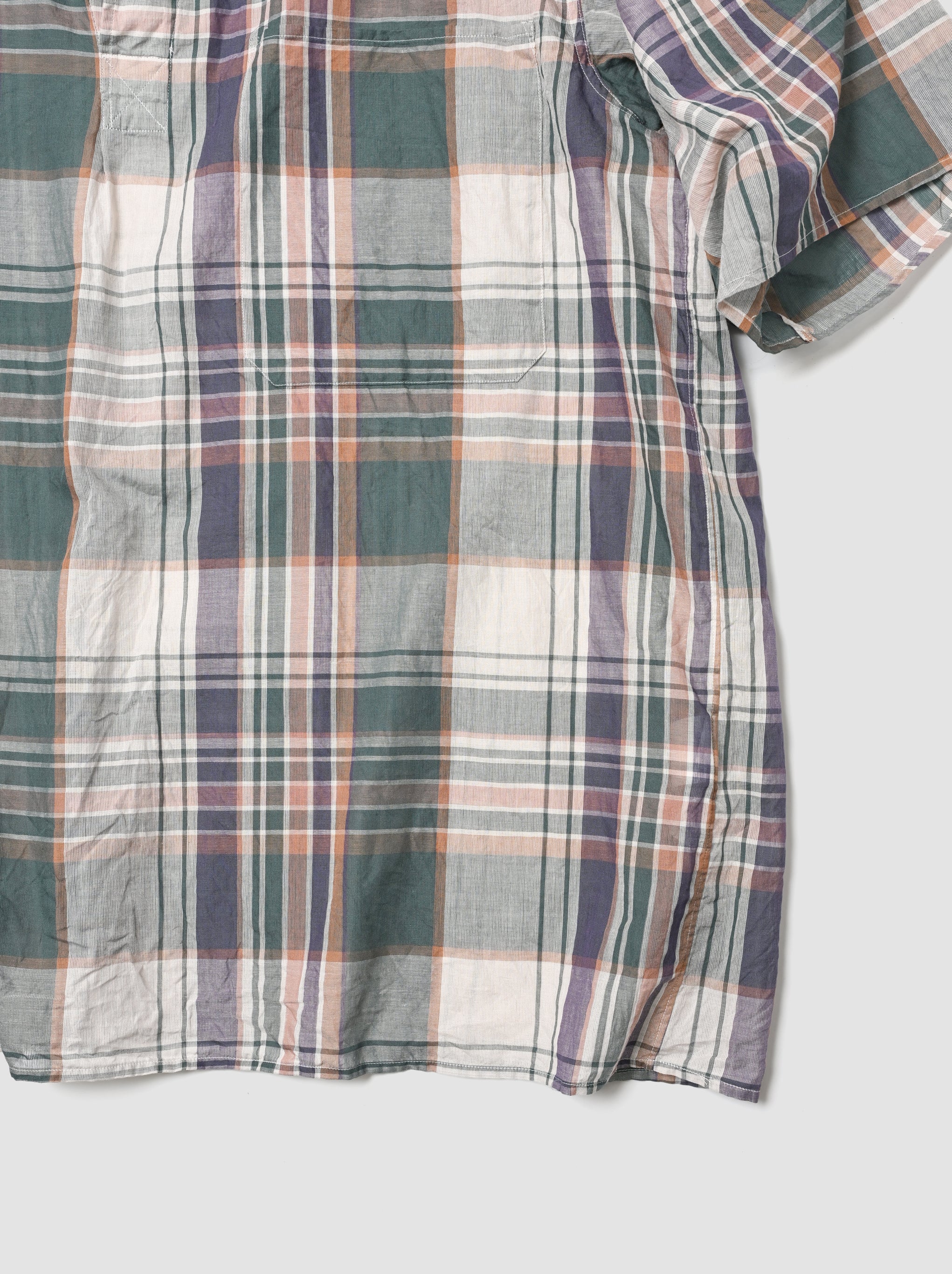 KAPTAIN SUNSHINE / Gauze Plaid Pullover SS Shirt – and father