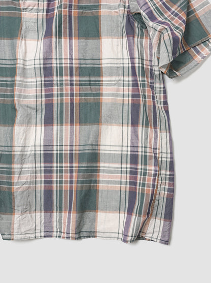 KAPTAIN SUNSHINE / Gauze Plaid Pullover SS Shirt