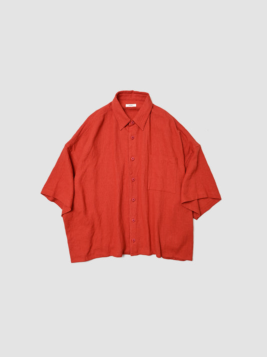 WHOWHAT / 5X SHIRT  <SHORT SLEEVE> -BRICK RED