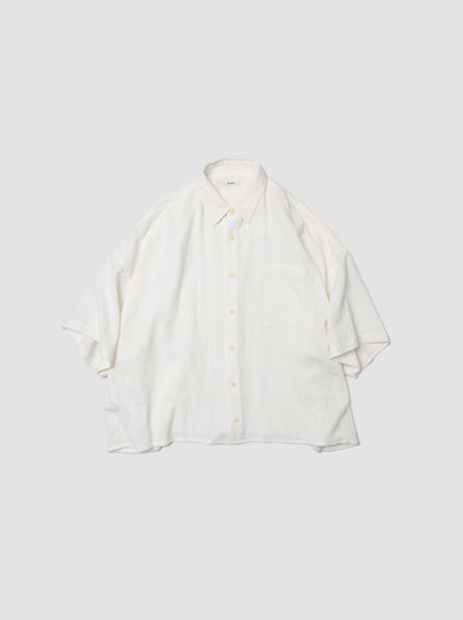 WHOWHAT / 5X SHIRT  <SHORT SLEEVE> -WHITE