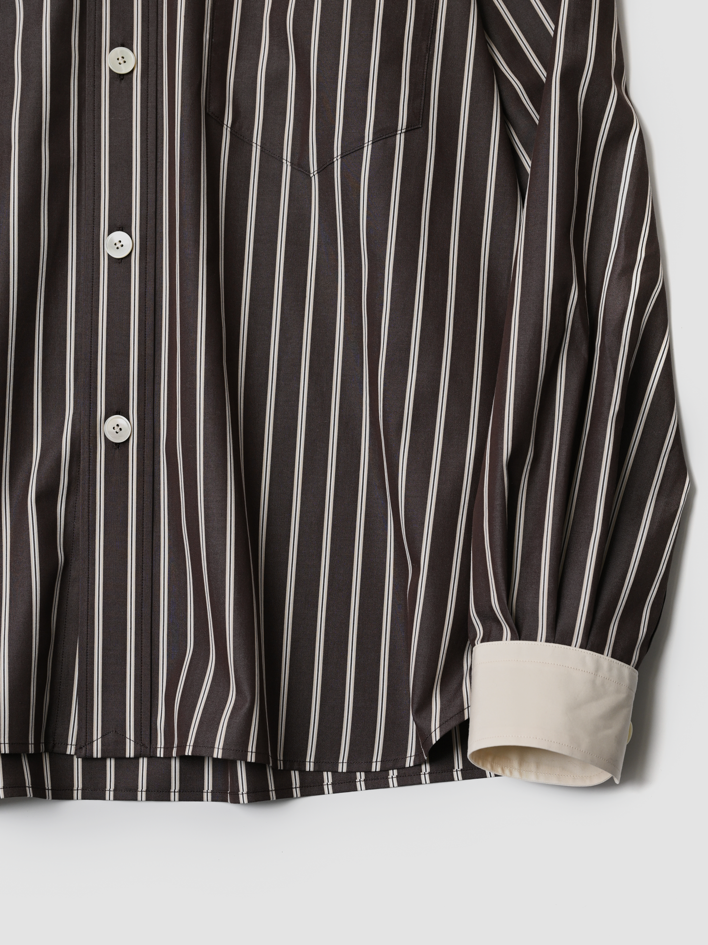 ANTOS. / 2 WAY SHIRT -BROWN