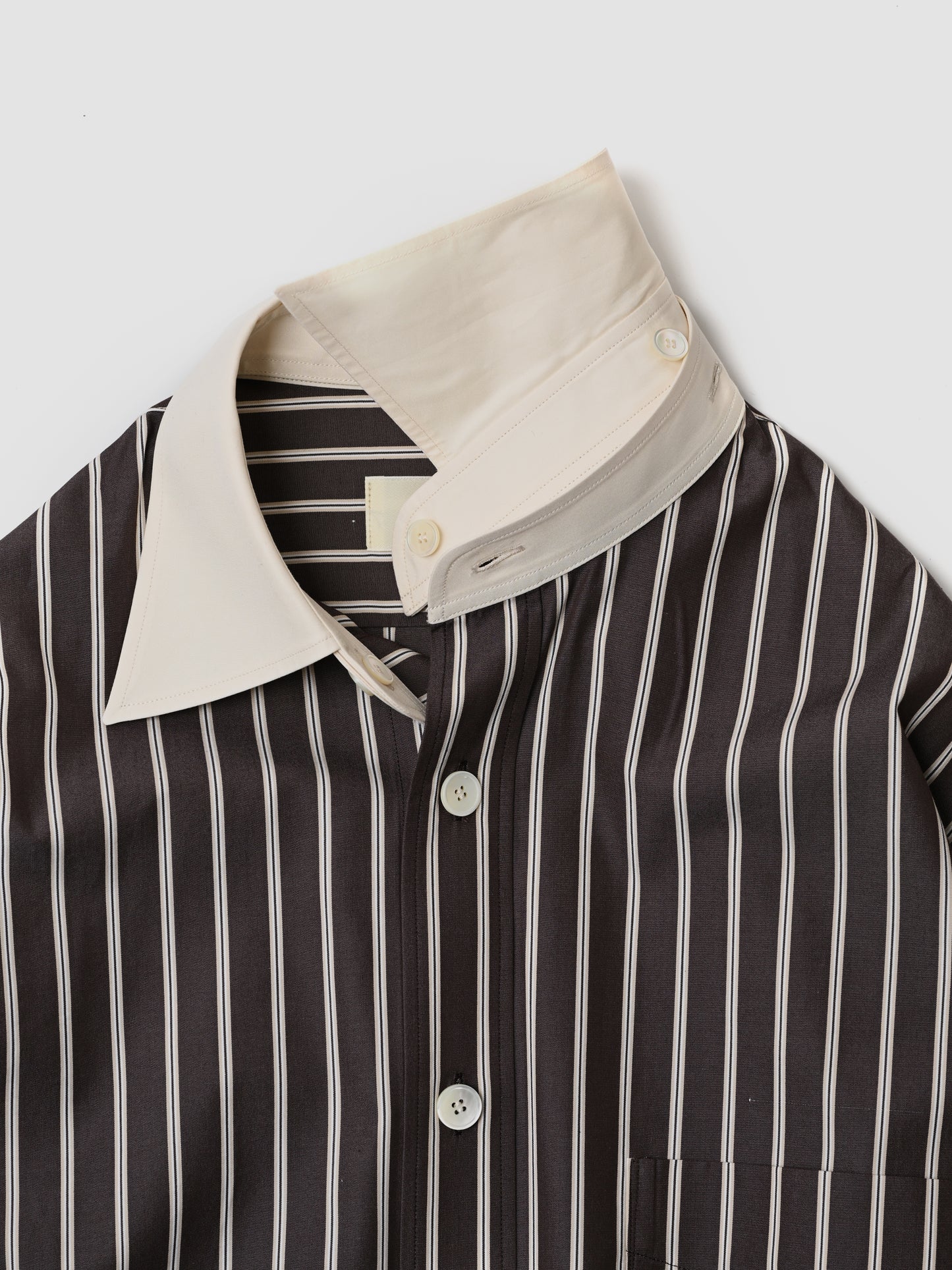 ANTOS. / 2 WAY SHIRT -BROWN