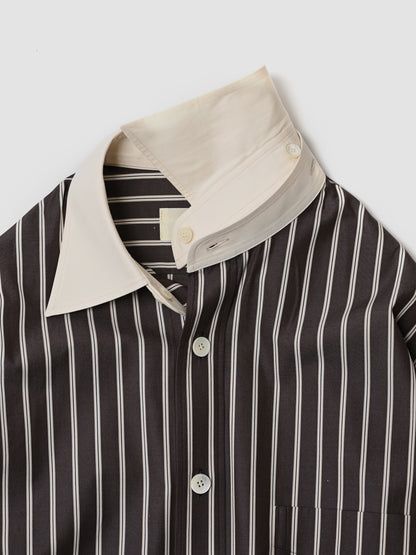 ANTOS. / 2 WAY SHIRT -BROWN