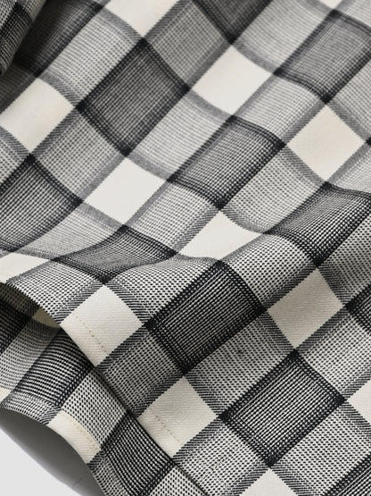 ANTOS. / DOUBLE POCKET OVER SHIRT -WHITE/BLACK