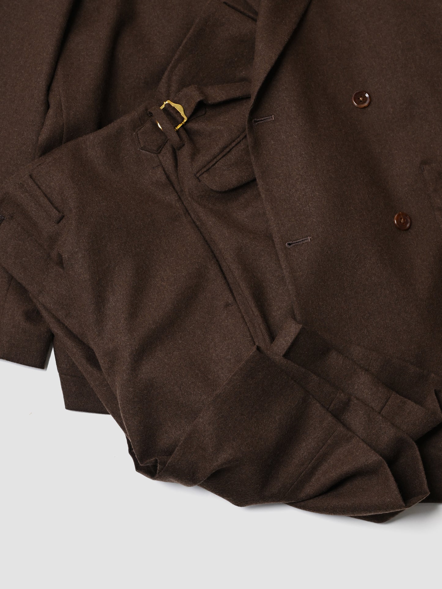 ANTOS. / BOXY DB BLAZER & SAILOR TROUSERS -BROWN