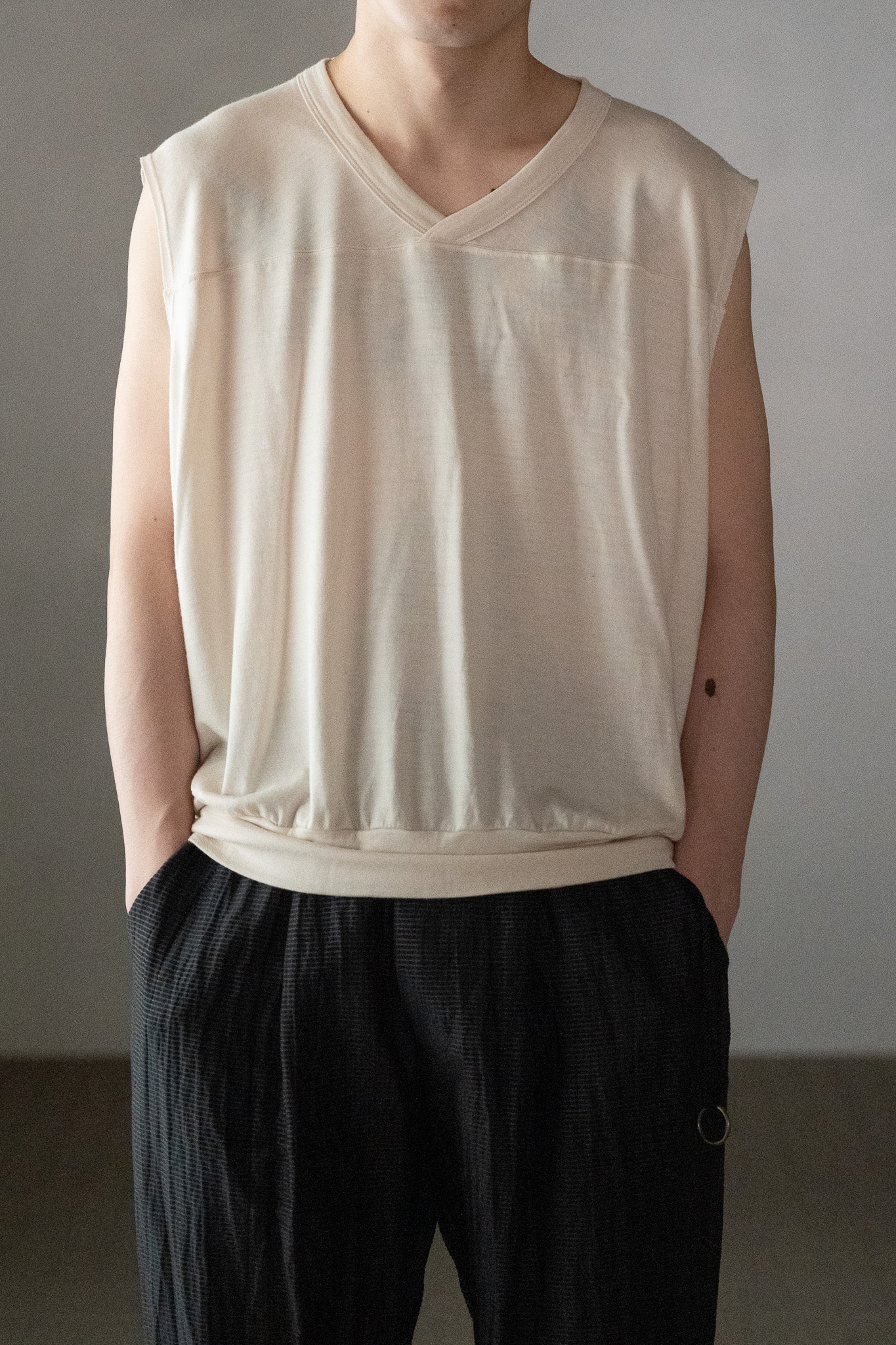 barbell object / sw ns top -ECRU