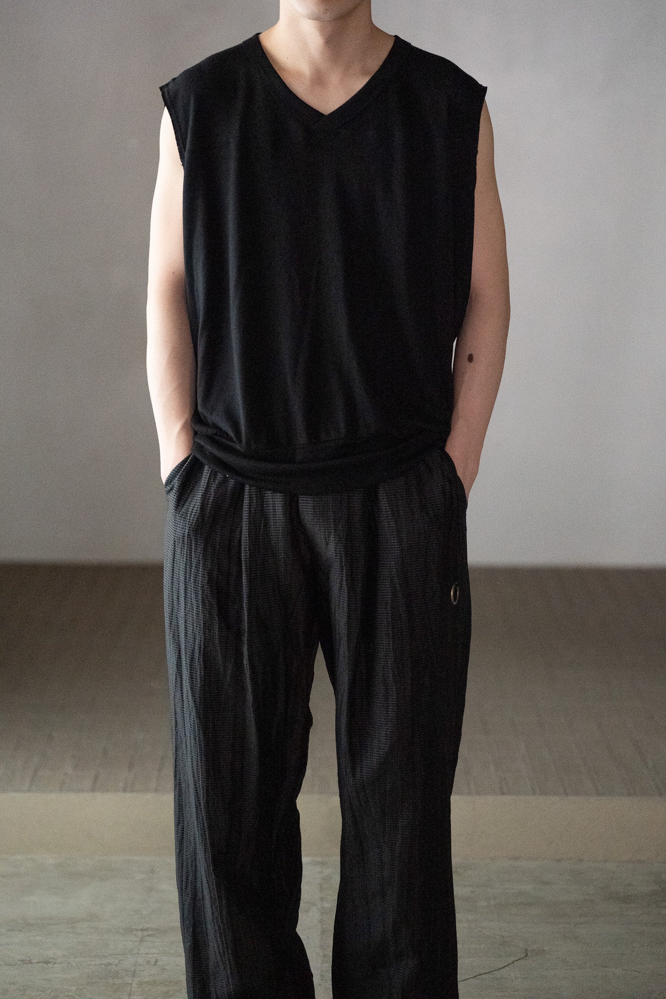 barbell object / sw ns top -BLACK