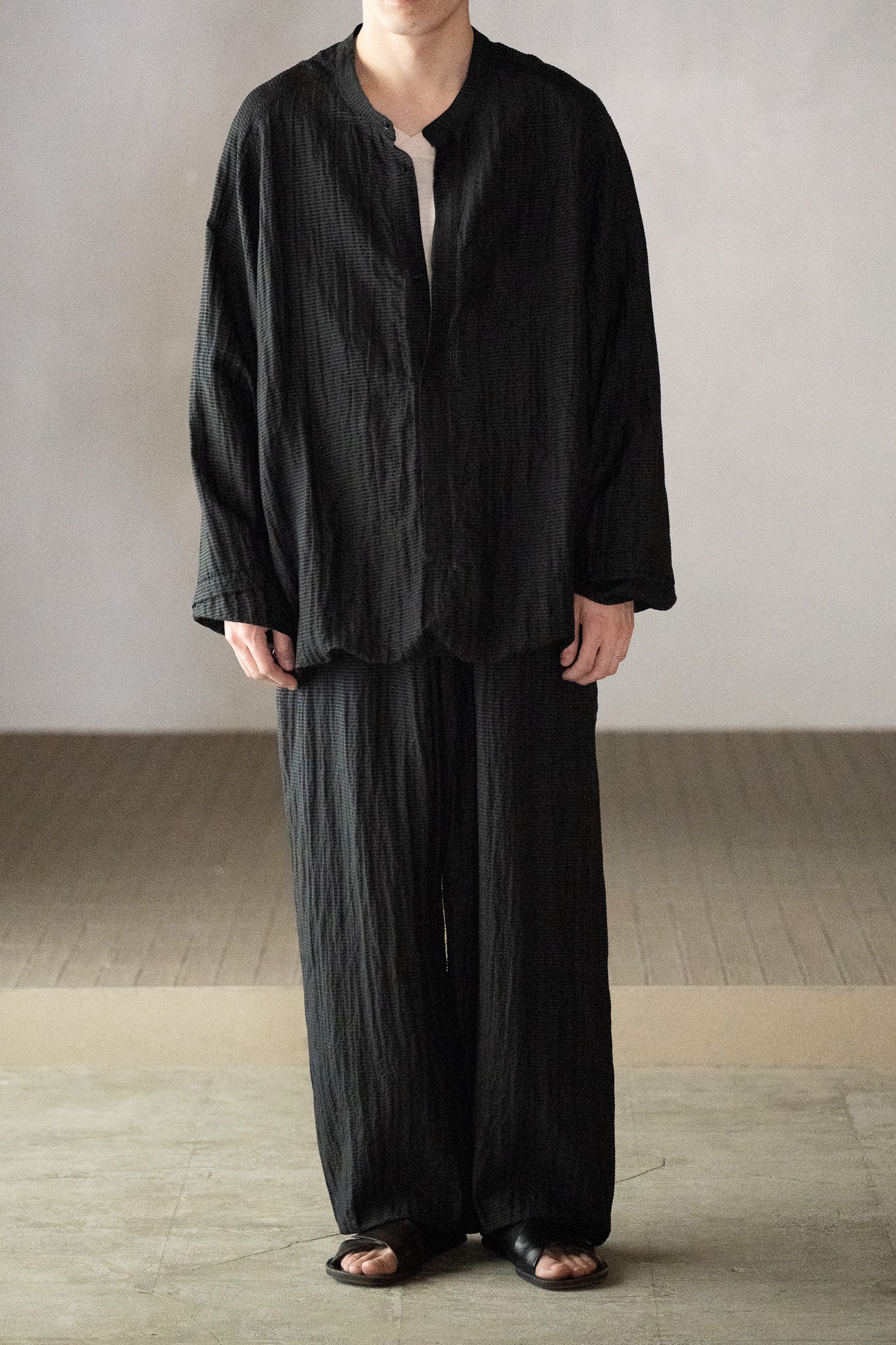 barbell object / uneven s/l top -BLACK – and father