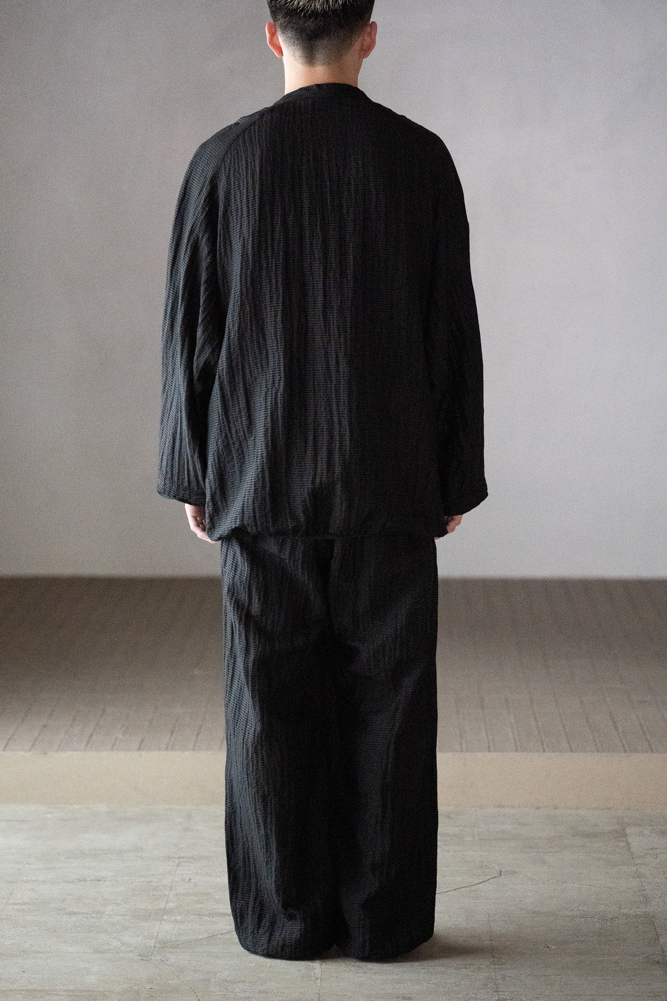 barbell object / uneven s/l top -BLACK