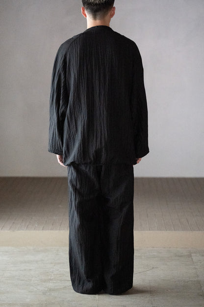 barbell object / uneven s/l top -BLACK