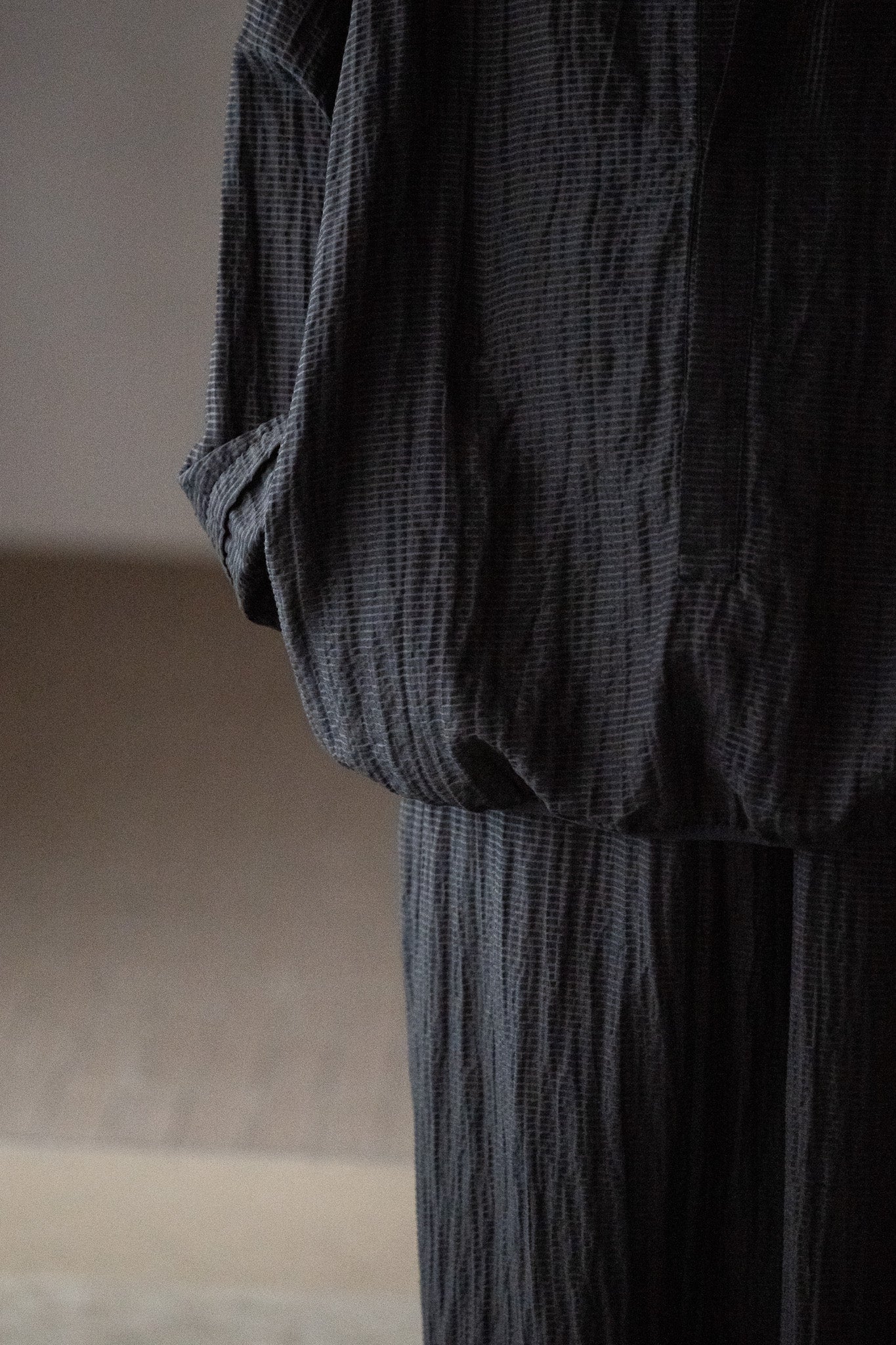barbell object / uneven s/l top -BLACK