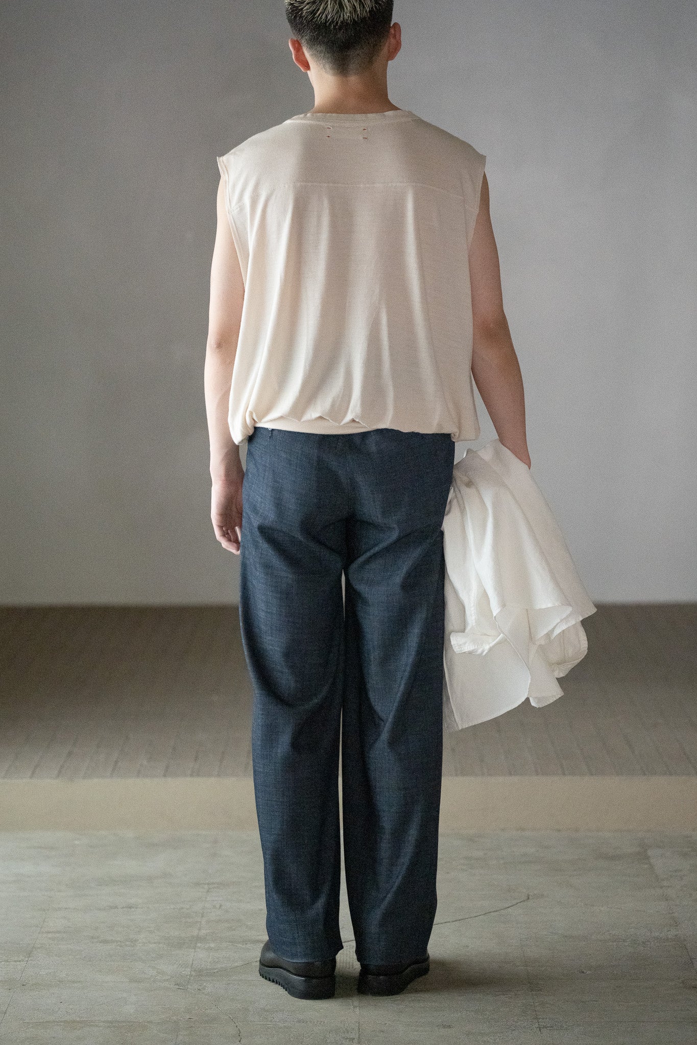 パンツ m's braque Exclusive TUCKED BAGGY PANTS m's braque / exclusive / BELTED TUCKED BAGGY PANTS -NAVY – and father
