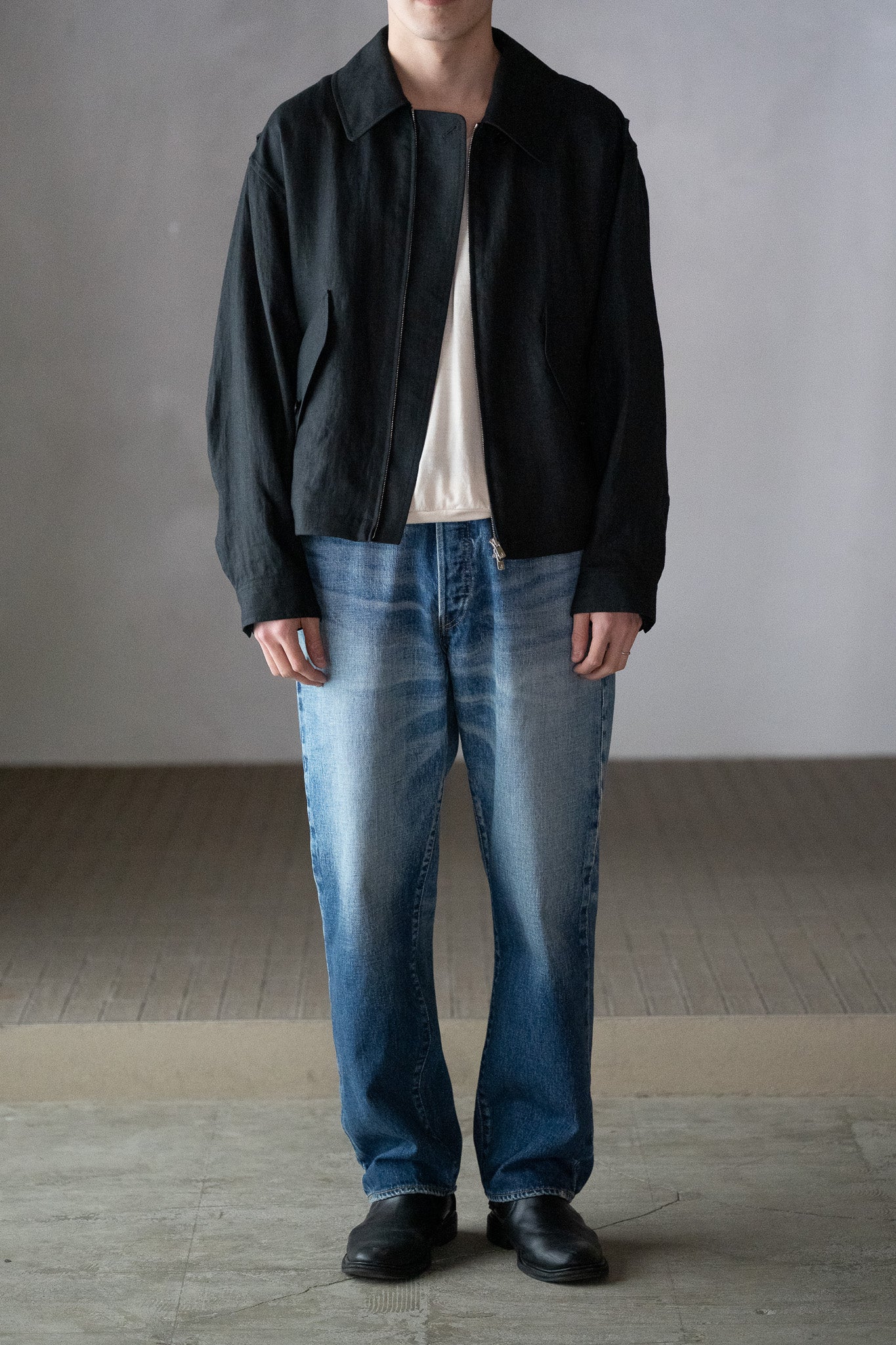 ANTOS. / MILITARY BLOUSON -BLACK